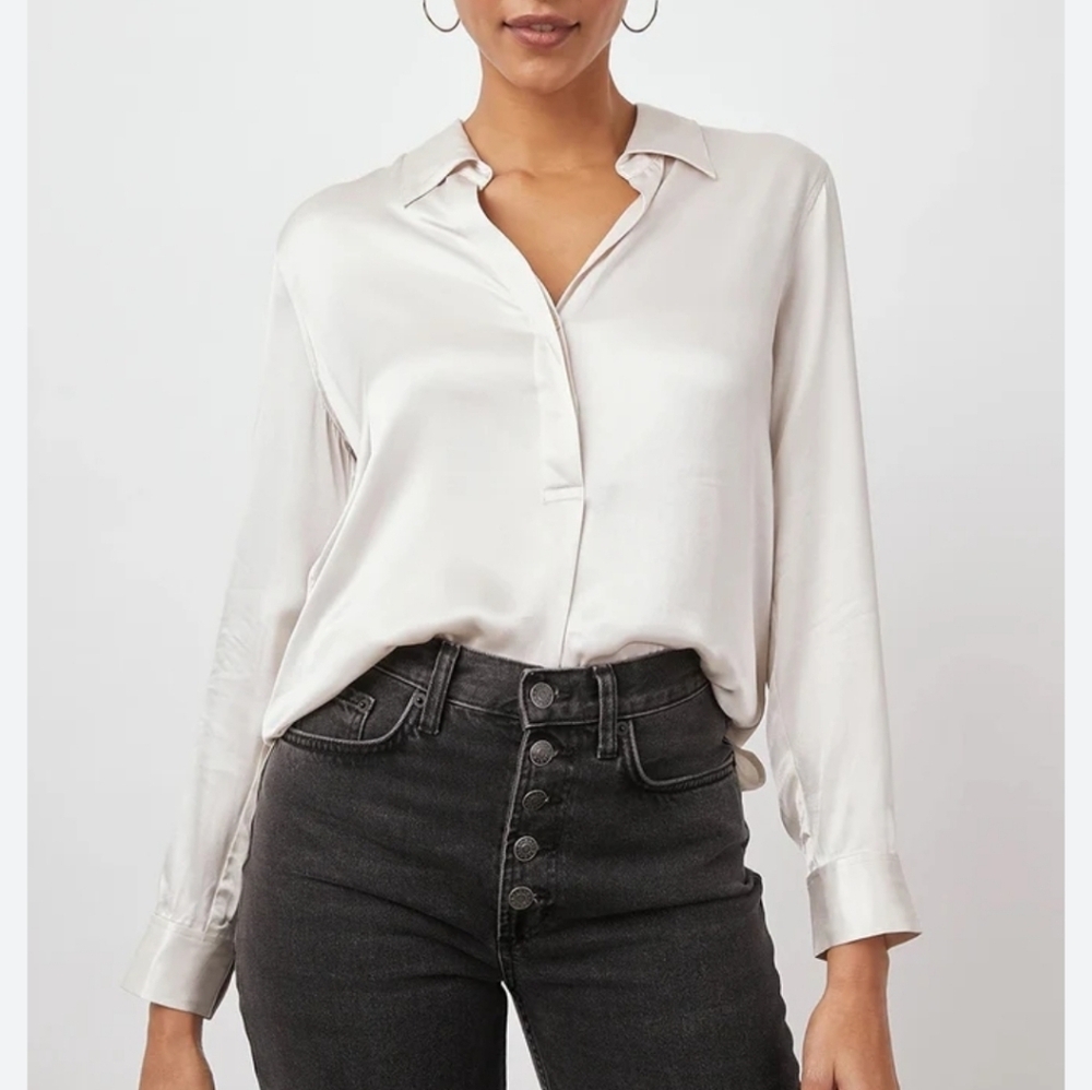 Rails Nisa‎ Satin Button-up Blouse - Picture 5 of 13